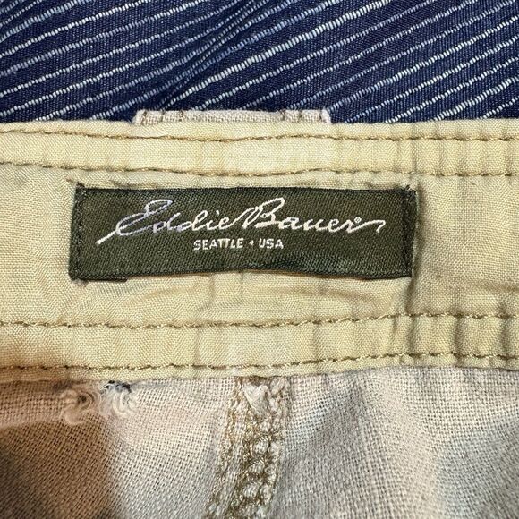Eddie Bauer Linen Pants Womens 14T Drawstring Cargo Boho Travel Coastal Hike - Picture 6 of 12